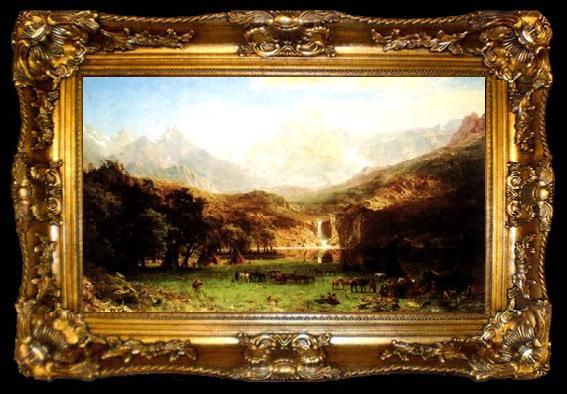 framed  Albert Bierstadt The Rocky Mountains, ta009-2